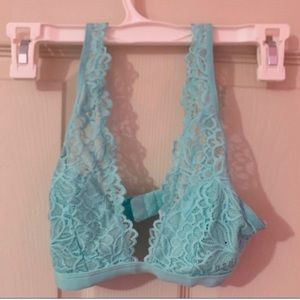 Lace aqua blue bralette